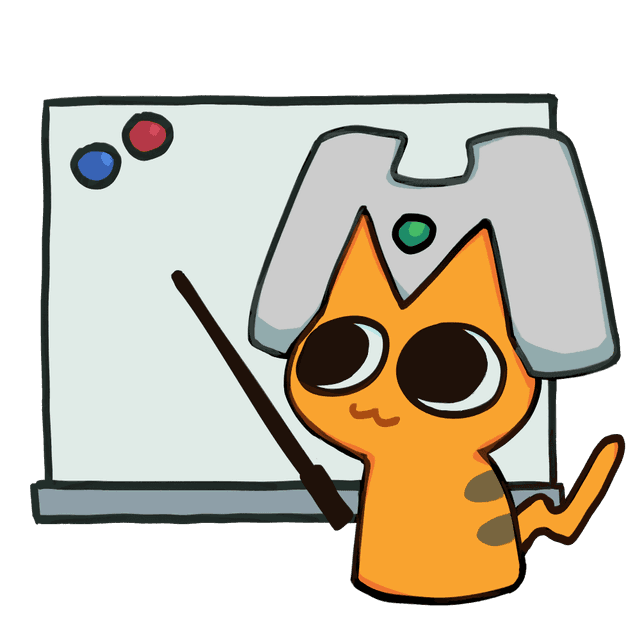 GMC cat at whiteboard